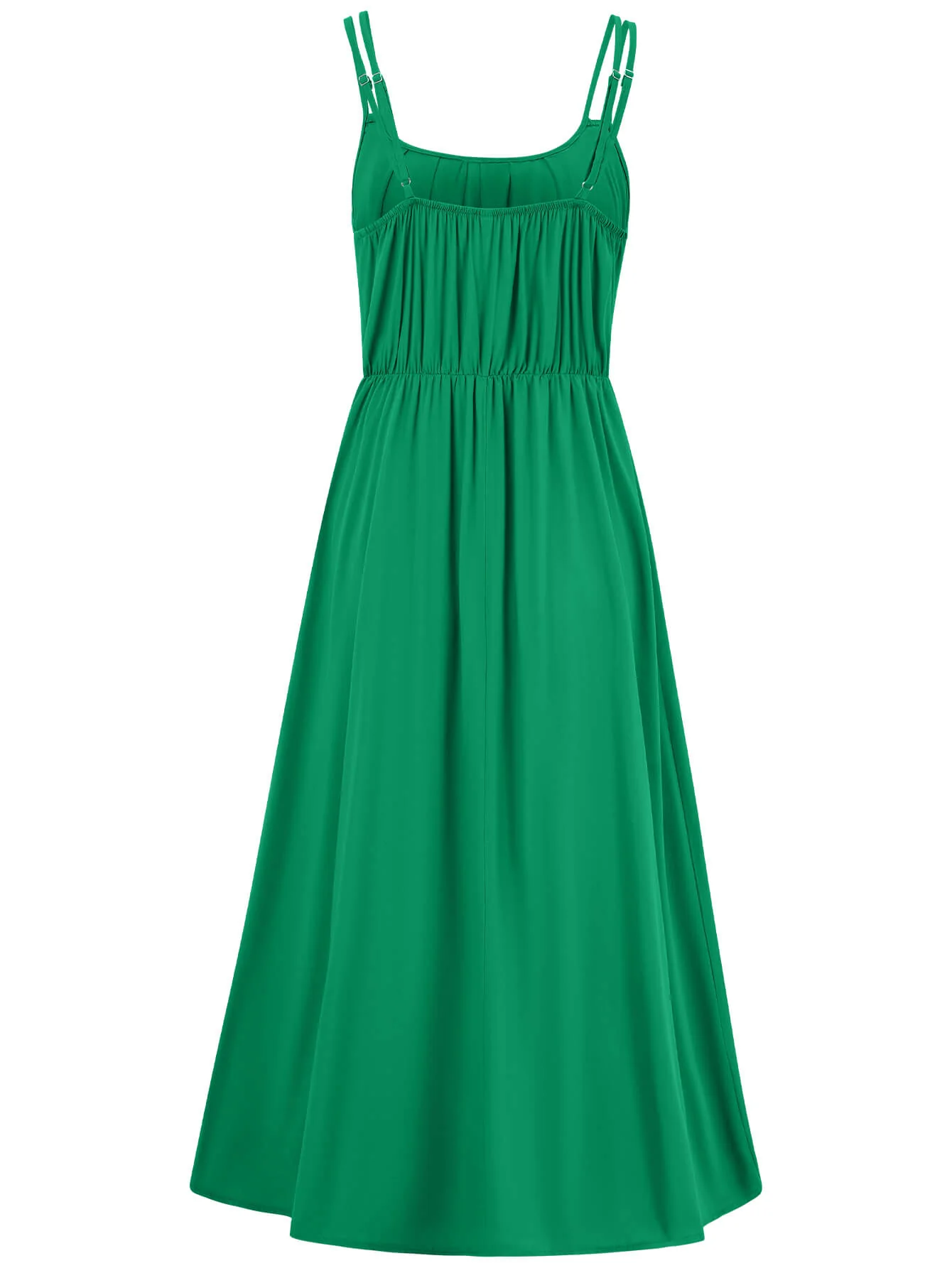 Touch Of Lawn Front Tie Midi Dress - Green - Image 7