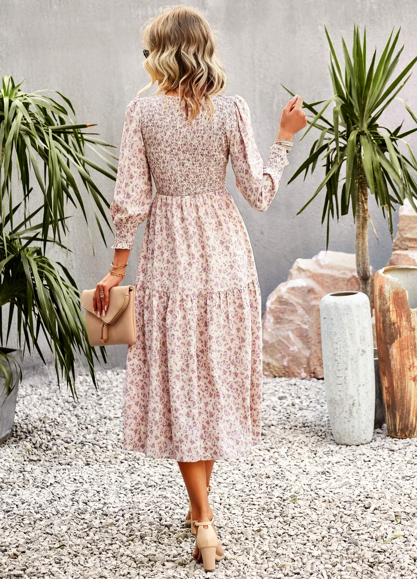 TRADING PLACES FLORAL MIDI DRESS - CREPE - Image 2