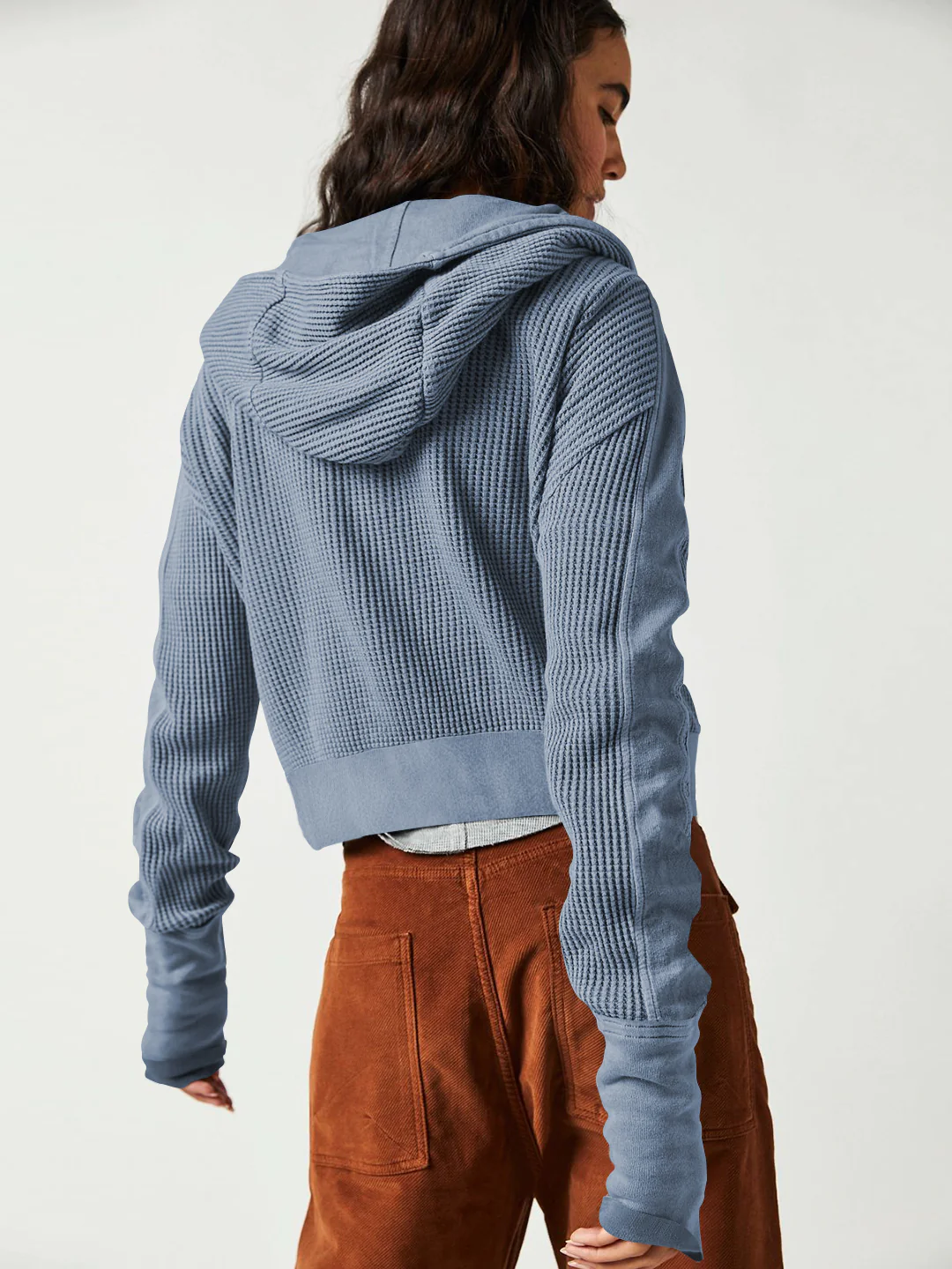 Treyson Bomber Hoody Jacket - Blue - Image 5