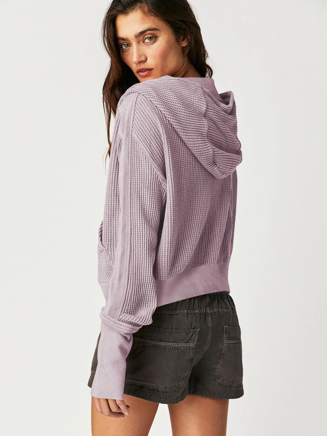 Treyson Bomber Hoody Jacket - Mauve - Image 2