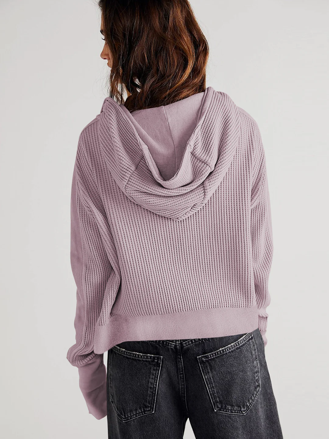 Treyson Bomber Hoody Jacket - Mauve - Image 3