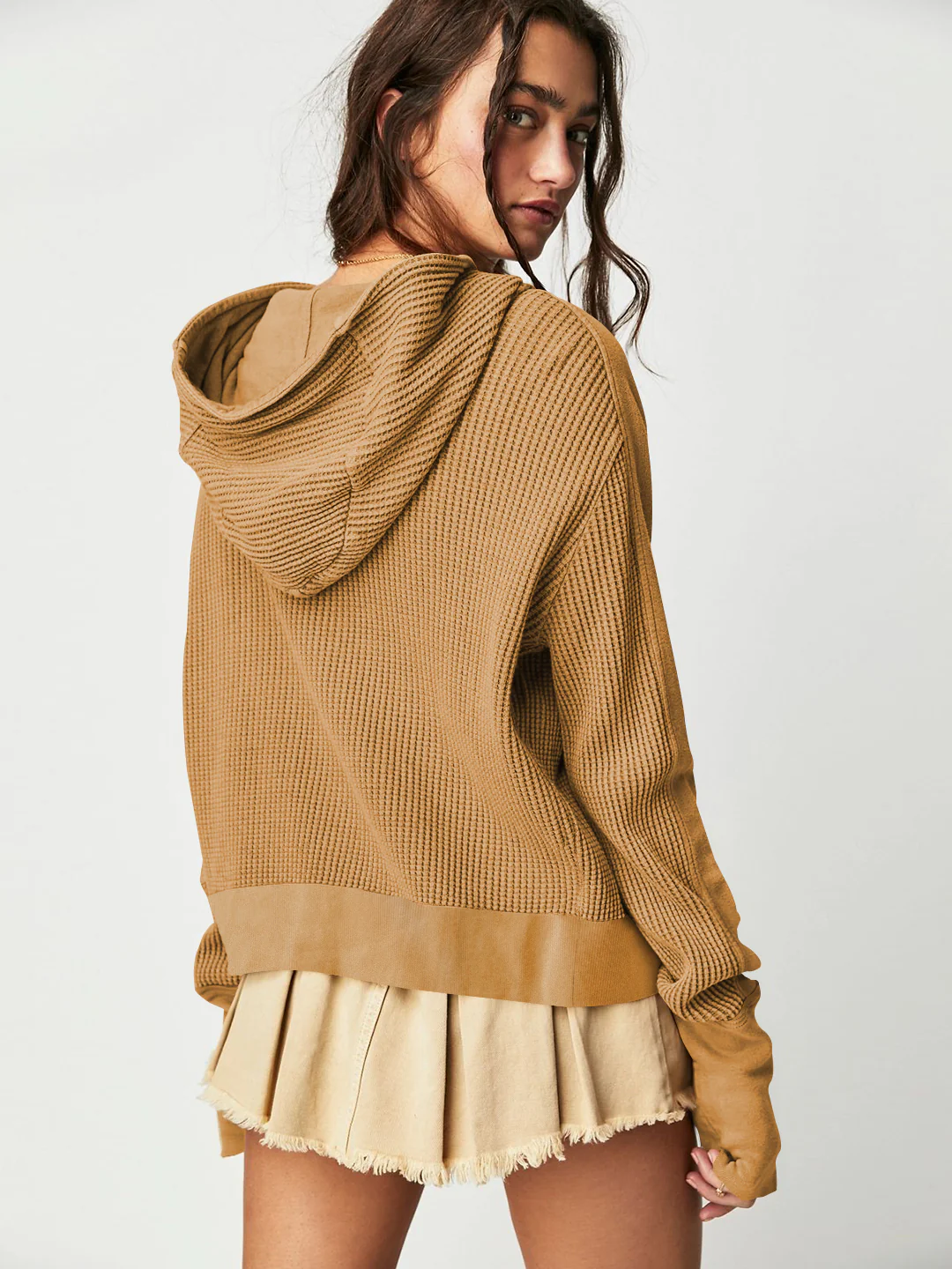 Treyson Bomber Hoody Jacket - Mocha - Image 3