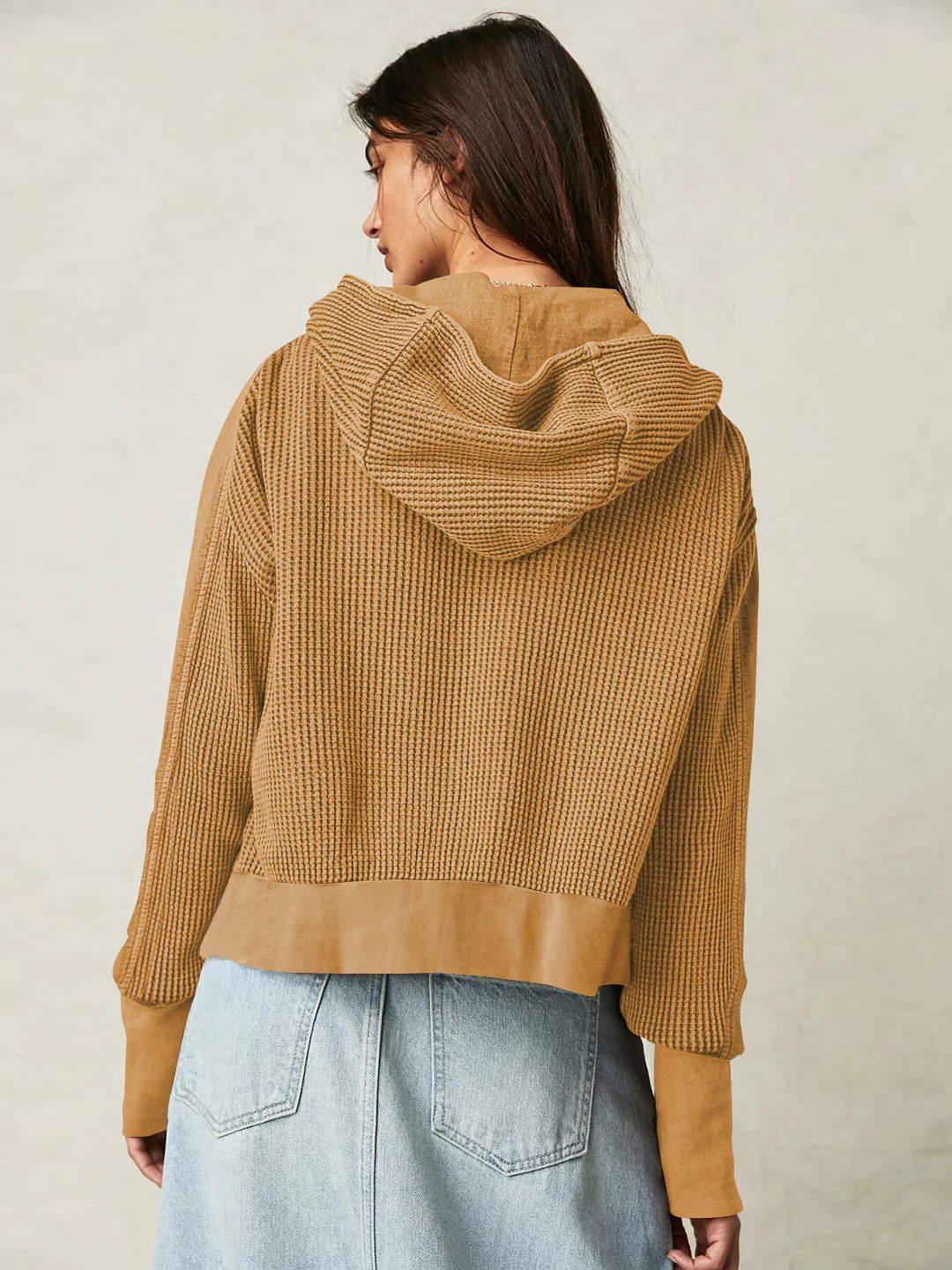 Treyson Bomber Hoody Jacket - Mocha - Image 4