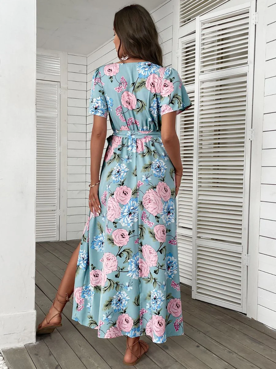 UKE FLORAL DRESS - BLUE PRINT - Image 3