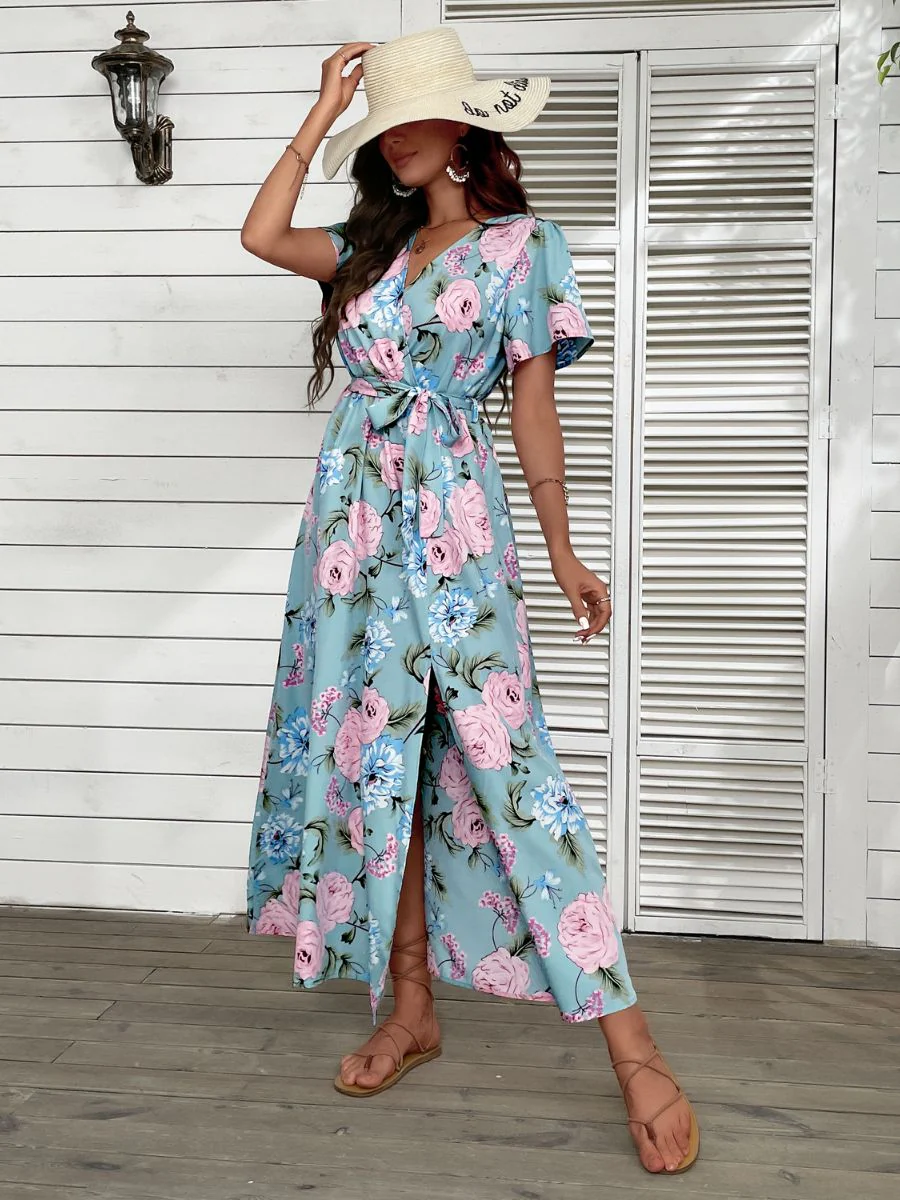 UKE FLORAL DRESS - BLUE PRINT - Image 4