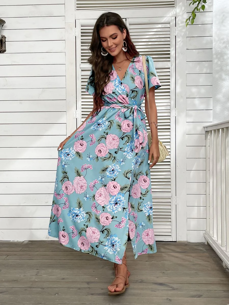 UKE FLORAL DRESS - BLUE PRINT - Image 5