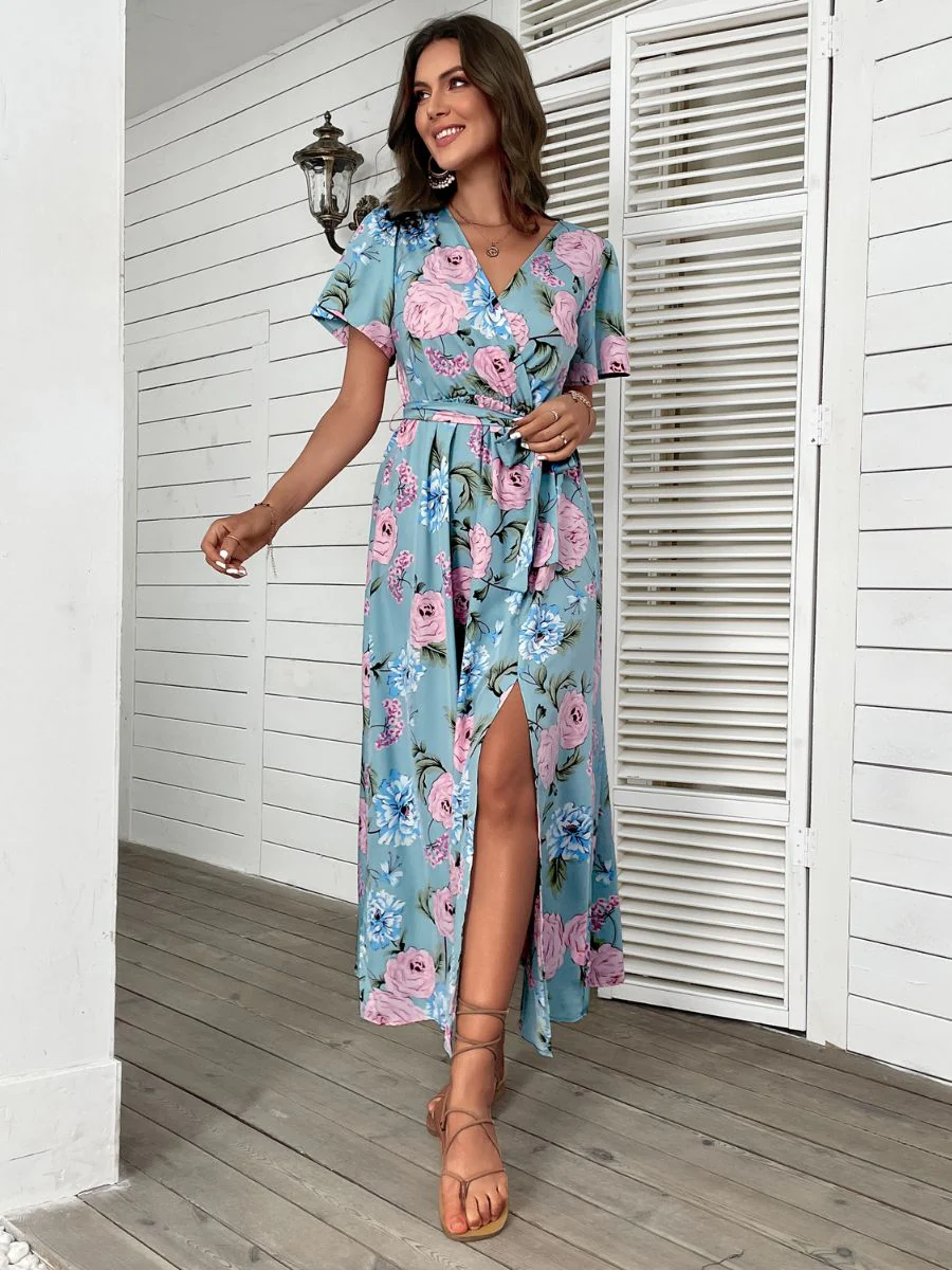 UKE FLORAL DRESS - BLUE PRINT - Image 6