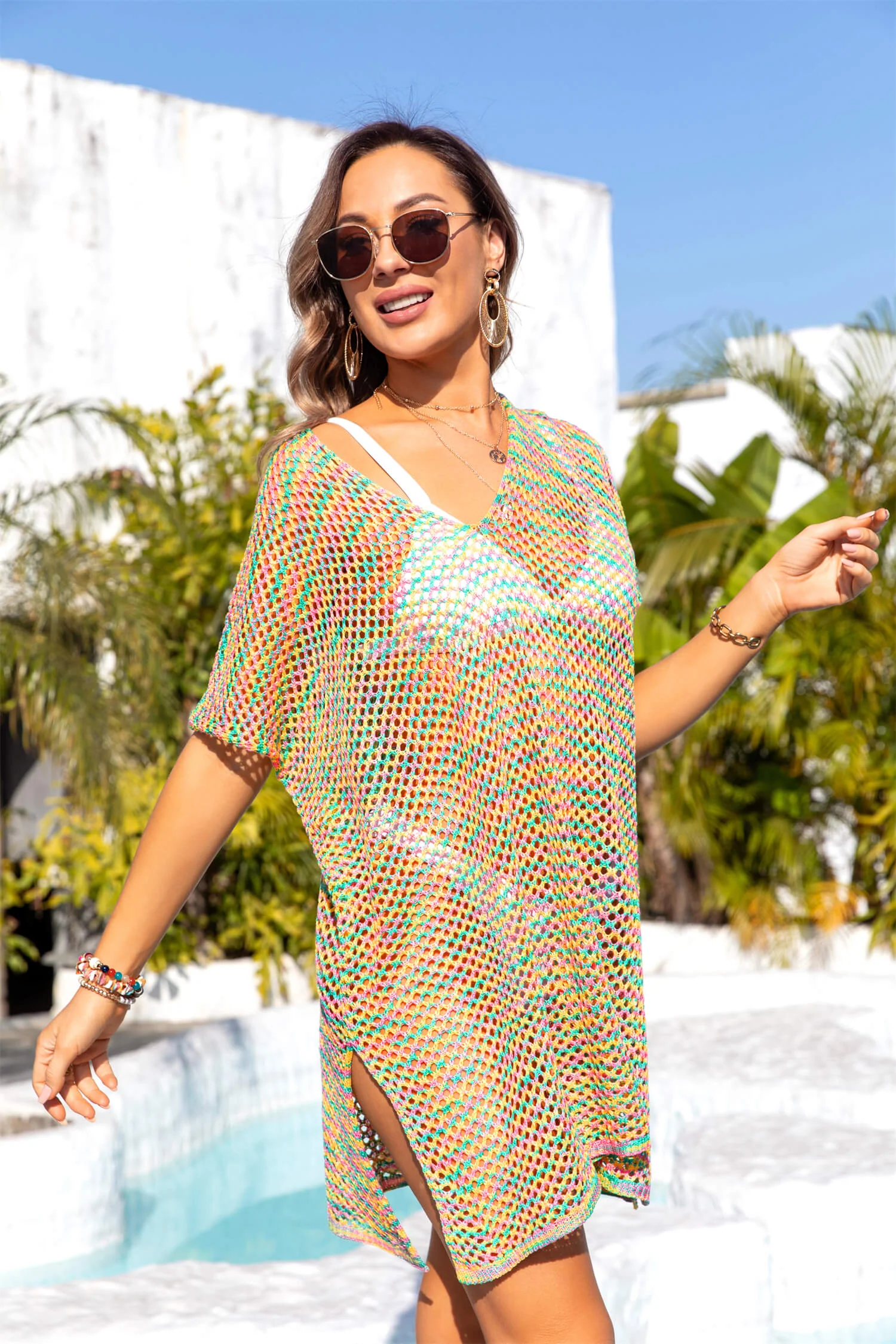 Under The Coastal Walk Crochet Knit Sweater - Image 3