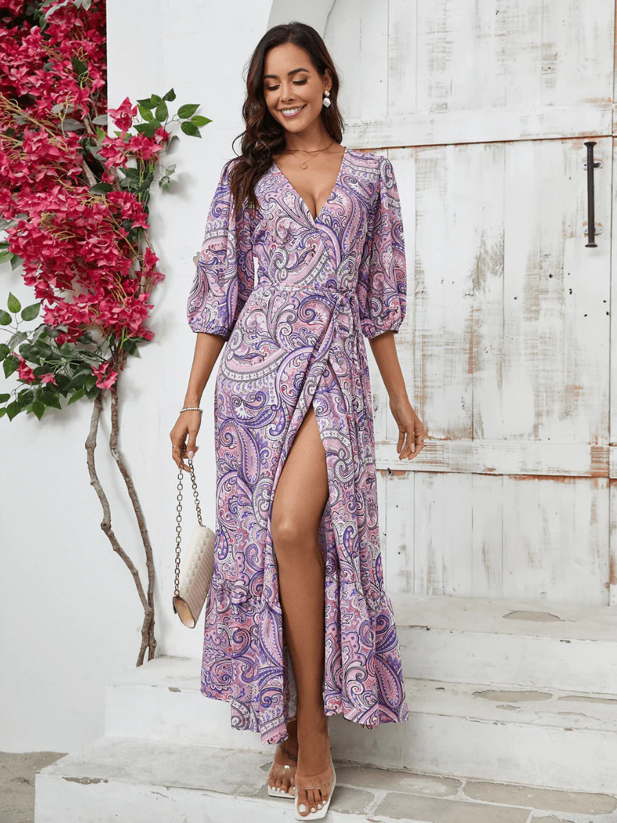 Western Wonder Paisley Print Maxi Dress - Image 5
