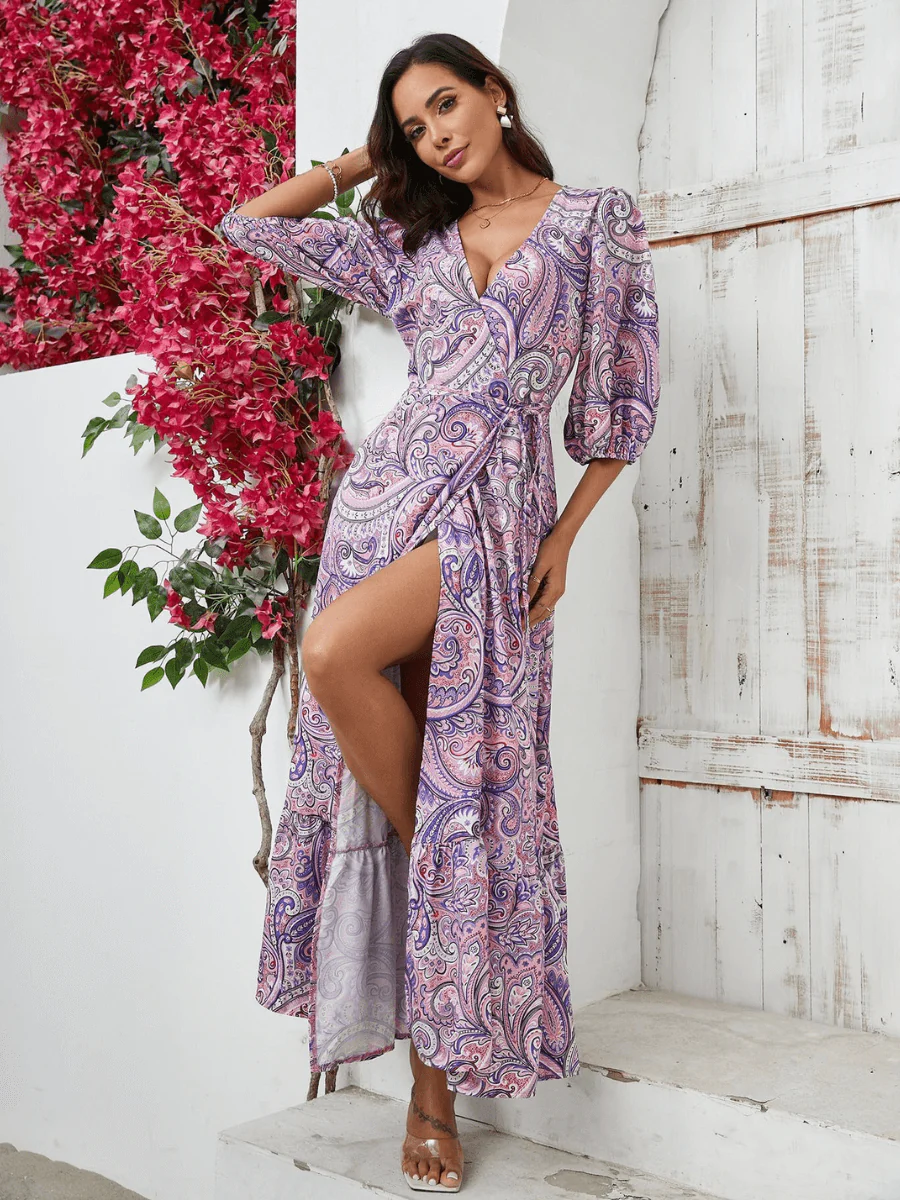 Western Wonder Paisley Print Maxi Dress - Image 6