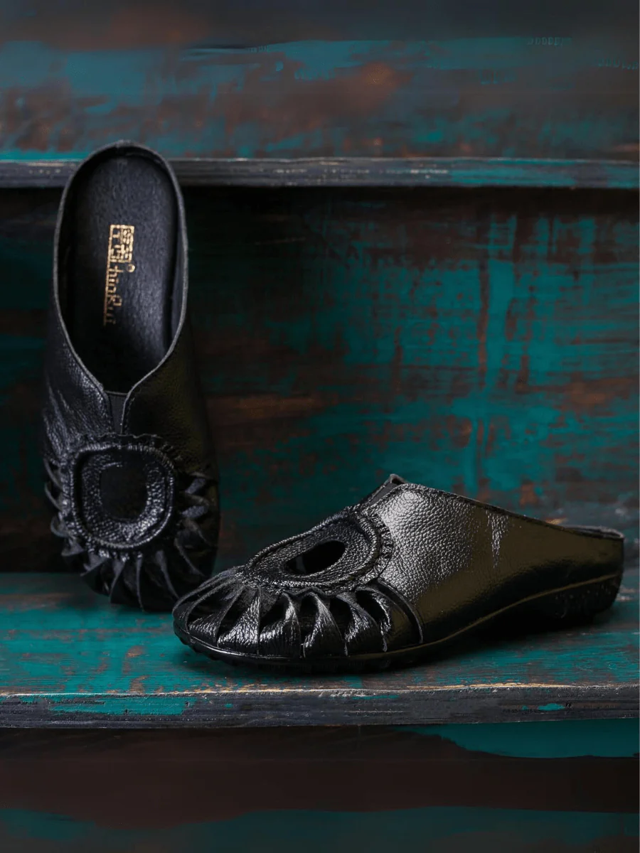 Woven Reaching Cut-Out Mules - Rumour Has It - Image 7