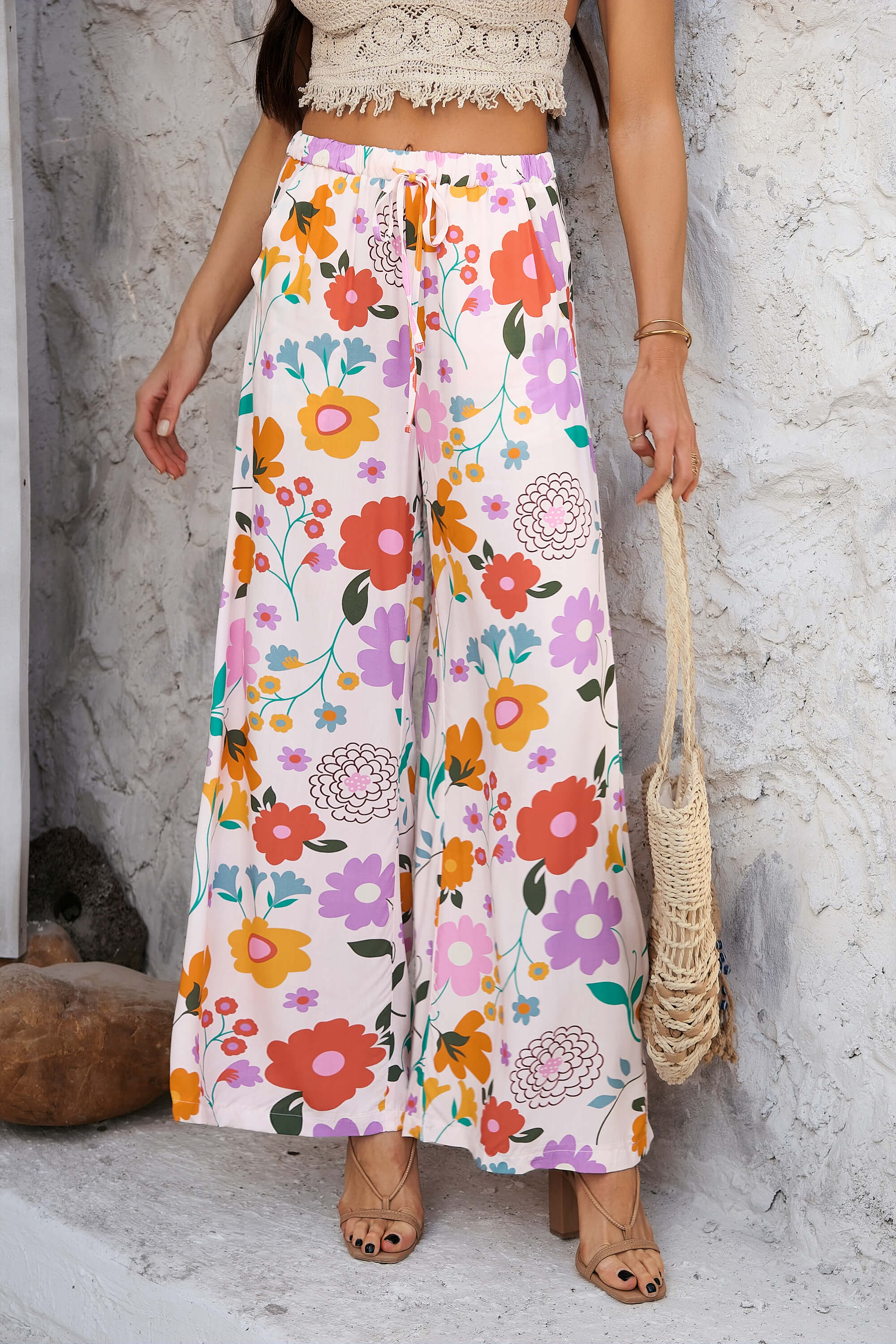 Yacht Party Wide Leg Pants - cream - Image 5