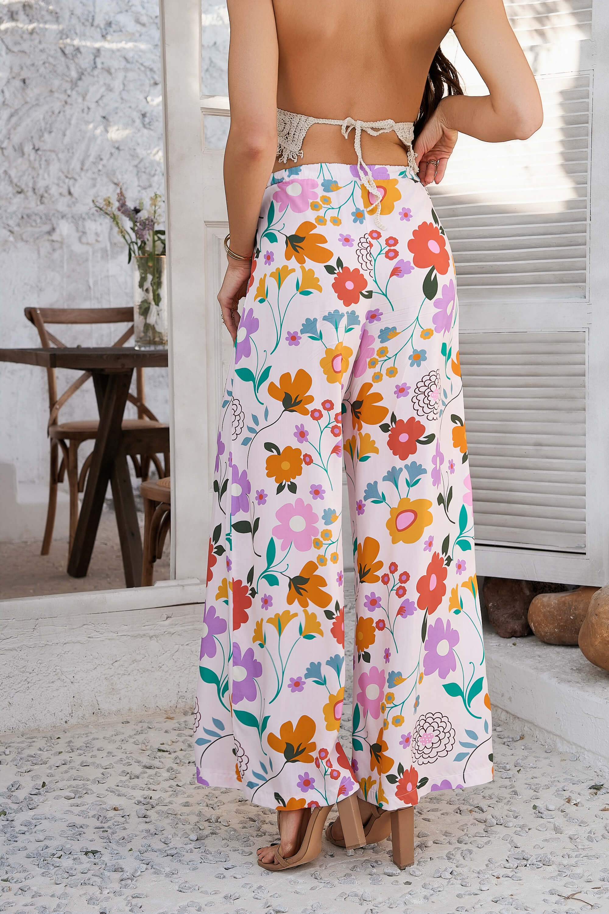 Yacht Party Wide Leg Pants - cream - Image 6