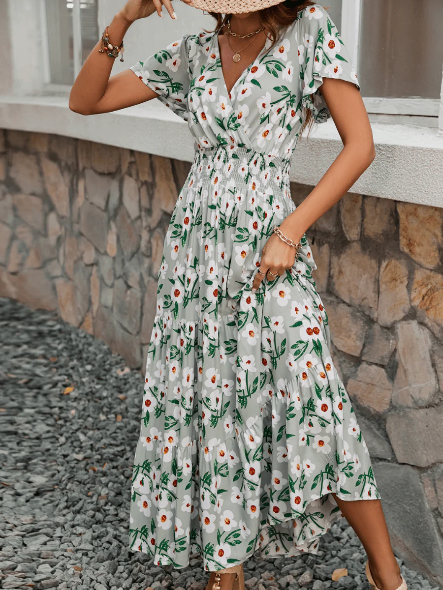 Yasmin Floral V-Neck Maxi Dress - Image 4
