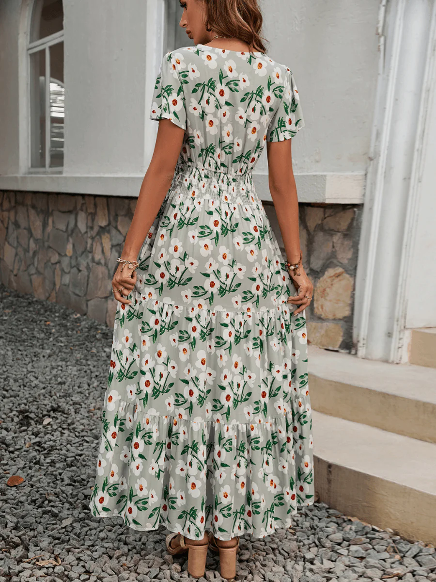 Yasmin Floral V-Neck Maxi Dress - Image 5
