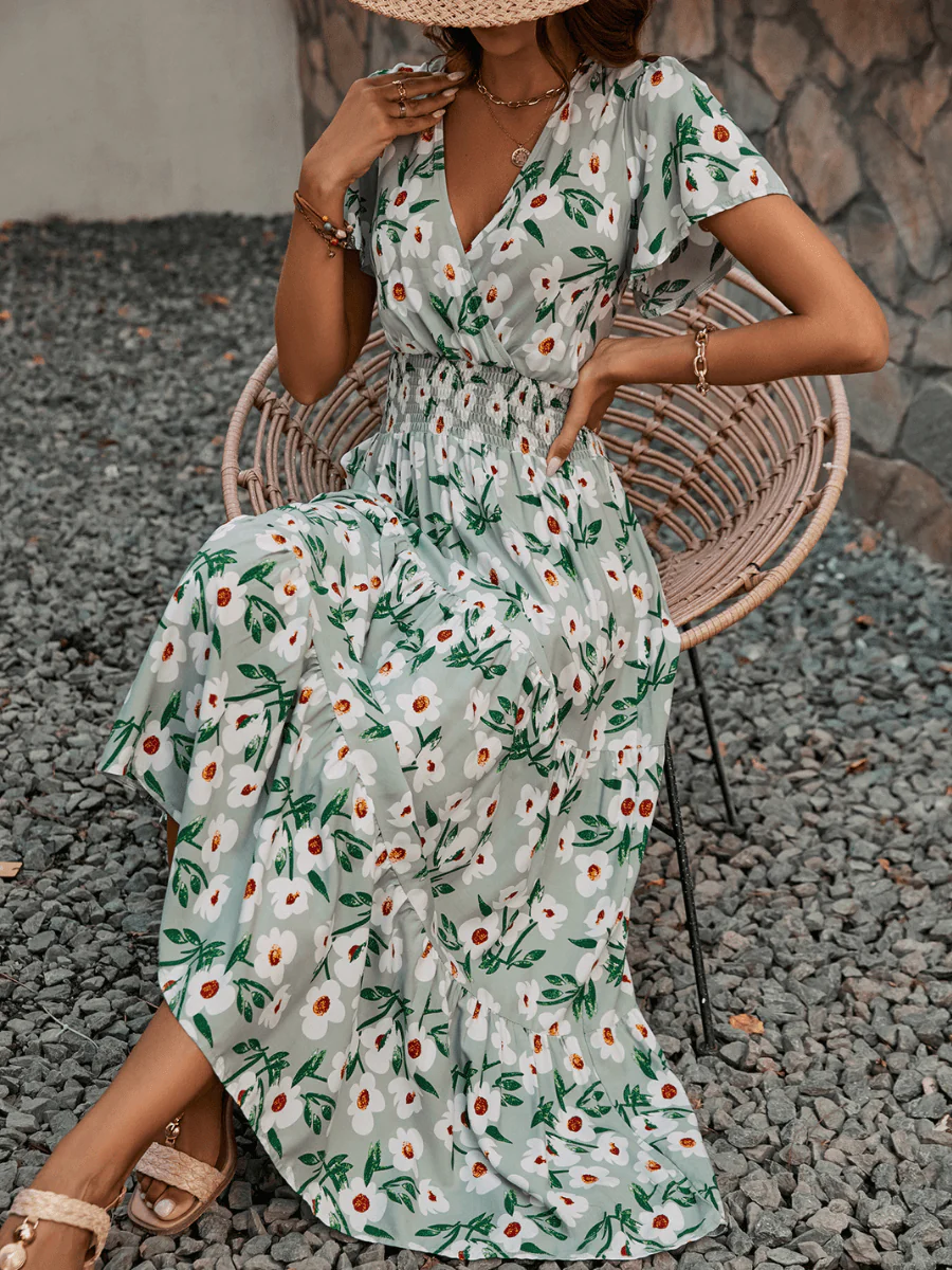 Yasmin Floral V-Neck Maxi Dress - Image 6