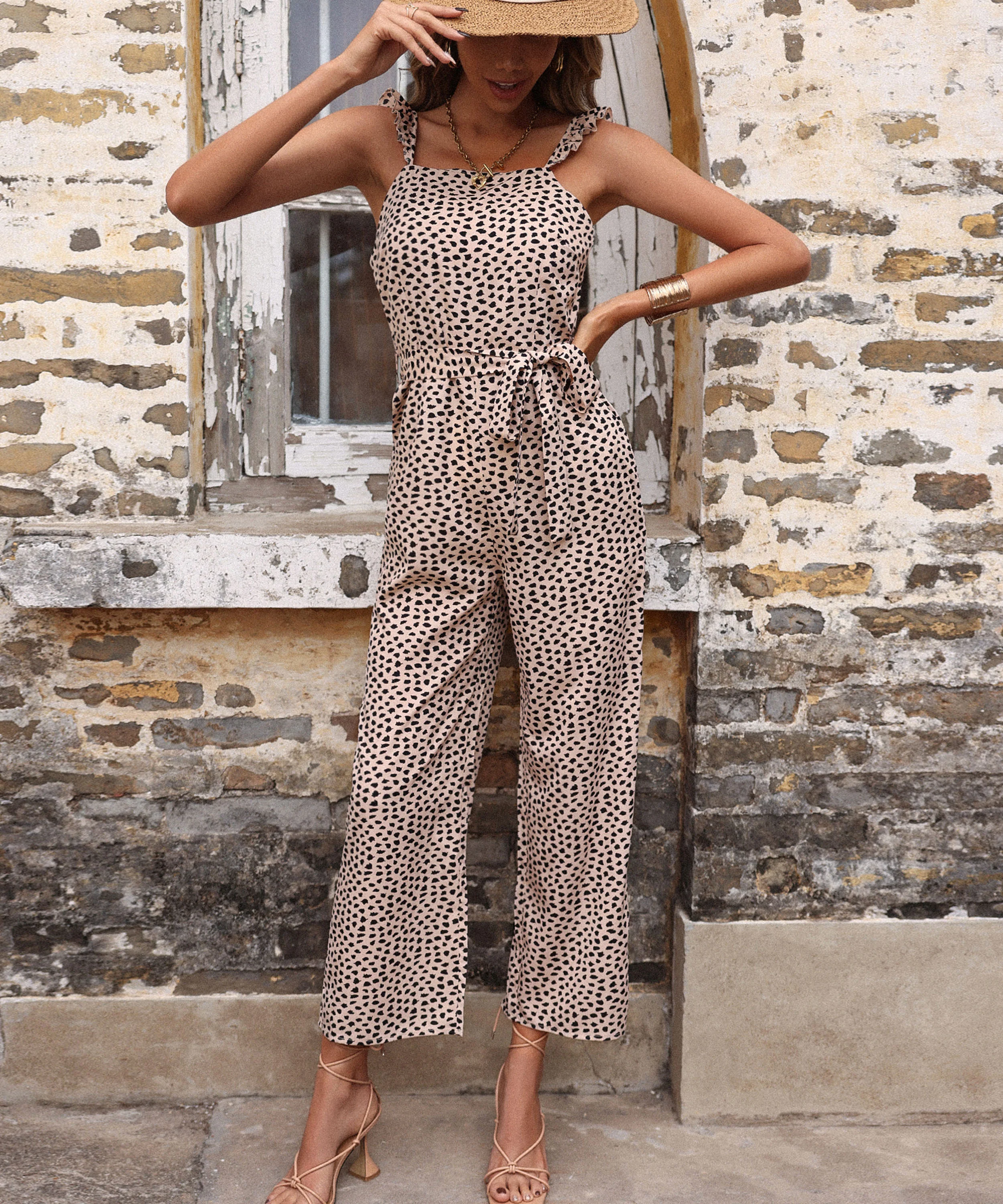 ZANIYA JUMPSUIT - KHAKI PRINT - Image 8