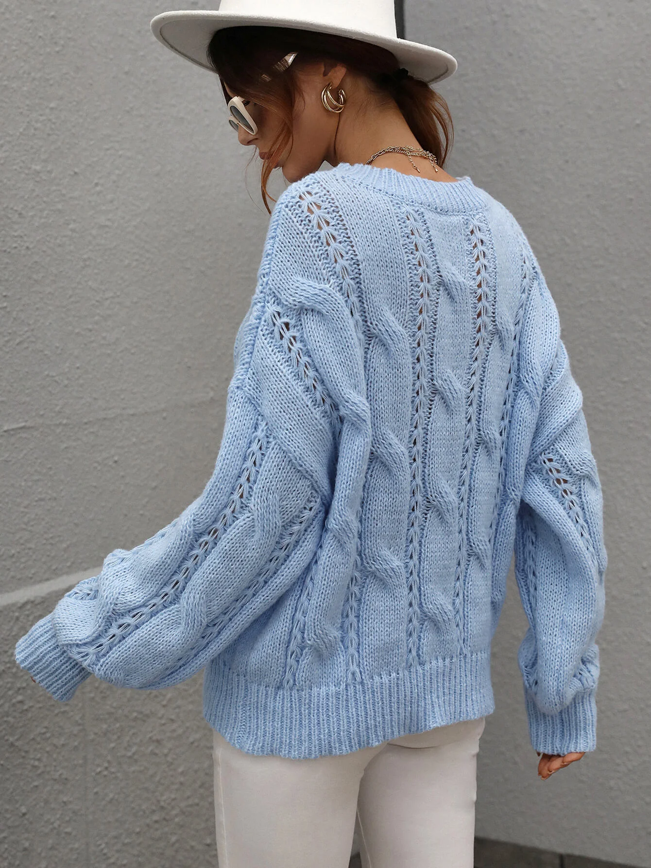 ZINNY KNIT SWEATER - BLUE - Image 3