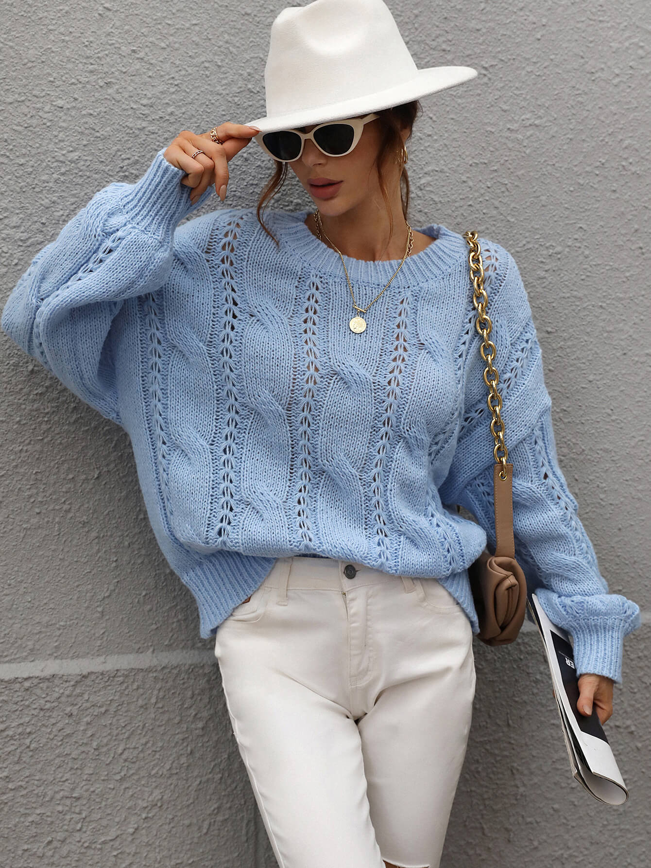 ZINNY KNIT SWEATER - BLUE - Image 5